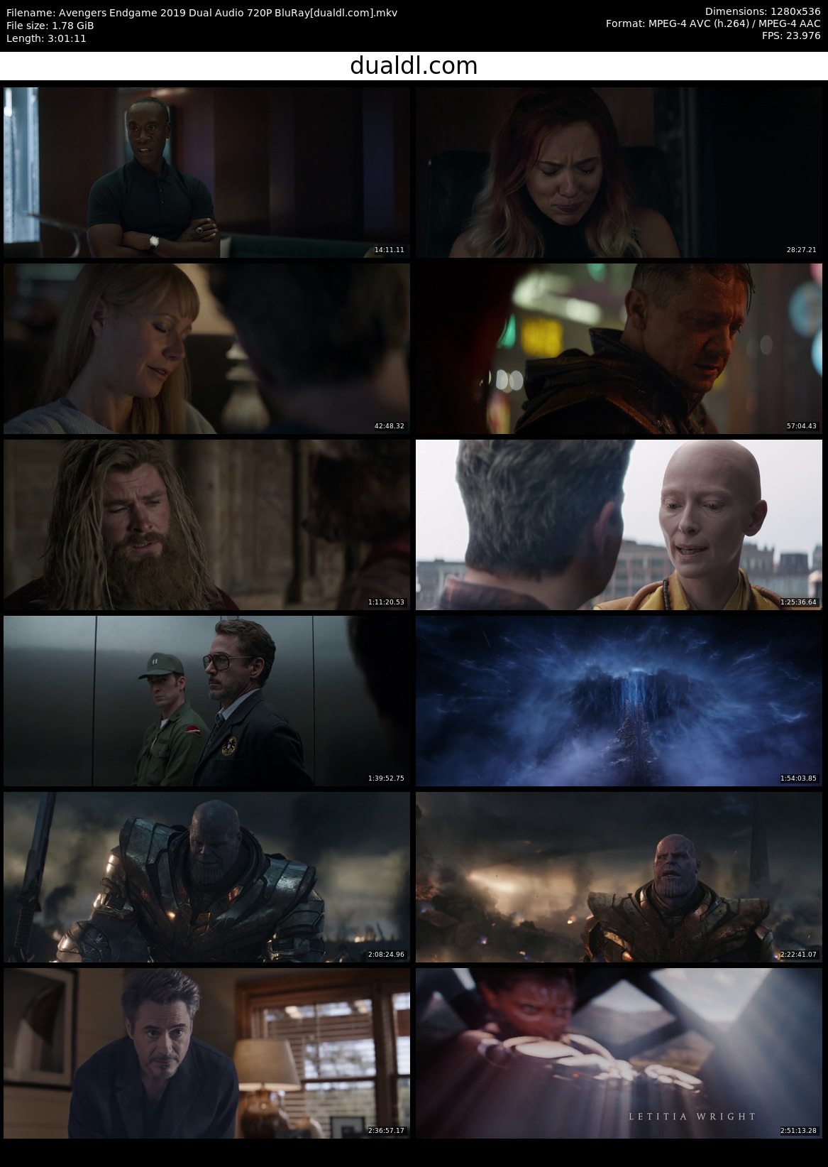 Avengers Endgame Full Movie Free in English and Hindi Dubbed HD 720P